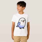 T-shirt Le Lovebird bleu de Chubby Fischer (Devant entier)