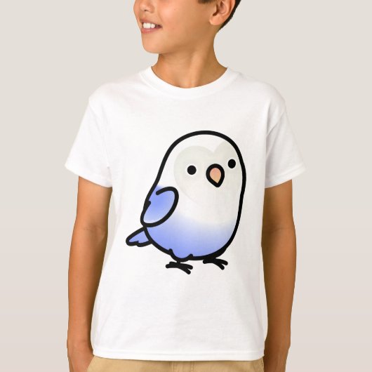 T-shirt Le Lovebird bleu de Chubby Fischer (Devant)