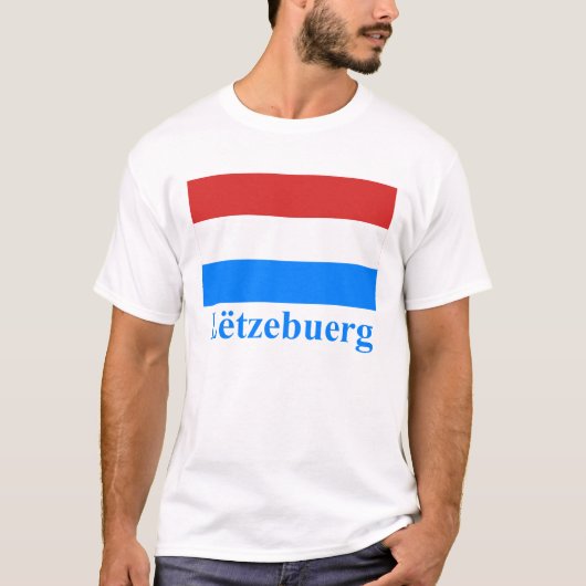 T-shirt Le Luxembourg diminuent avec le nom dans (Devant)