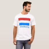 T-shirt Le Luxembourg diminuent avec le nom dans (Devant entier)