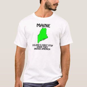 T-shirt Le Maine - l'Islande s'arrêtent d'abord quand ils