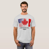 T-shirt le maison-drapeau, LIBERTÉ N'EST PAS LIBRE (Devant entier)
