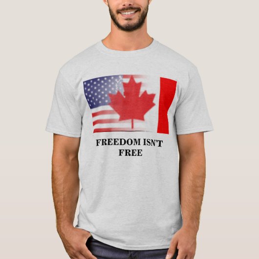 T-shirt le maison-drapeau, LIBERTÉ N'EST PAS LIBRE (Devant)