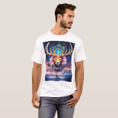 T-SHIRT LE MAJESTUEUX LION D'ANTLER (Devant entier)