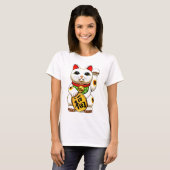 T-shirt Le maneki-neko, 招き猫, chat chanceux (Devant entier)