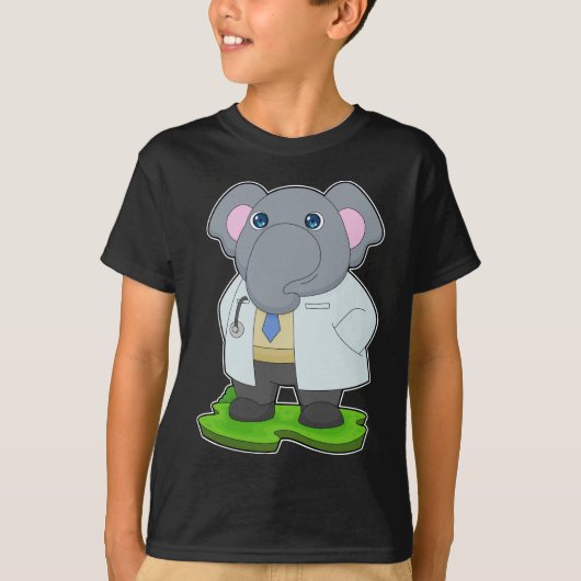 T-shirt Le manteau du docteur Eléphant (Devant)