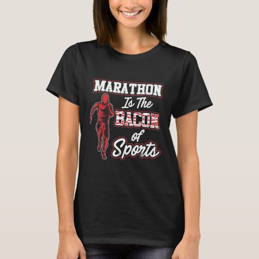 T-shirt Le Marathon Est Le Bacon De Sports Marathon Lover (Devant)