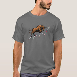 T-SHIRT LE MARCHÉ DE BULL EN CHANGE STOCK, FAIRE DES PROFI