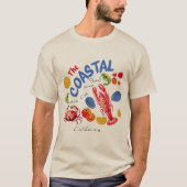 T-shirt Le Marché de Fruits de Mer Côtiers (Devant)