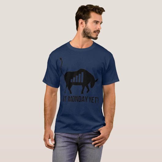 T-shirt Le Marché stock Est Il Lundi Pourtant Jour Trader (Devant entier)