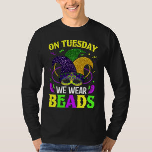 T-shirt Le mardi on porte des perles Célébrations de Mardi