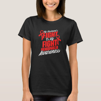 T-shirt Le mari combat l'hémophilie soutien Hémophilie Sur