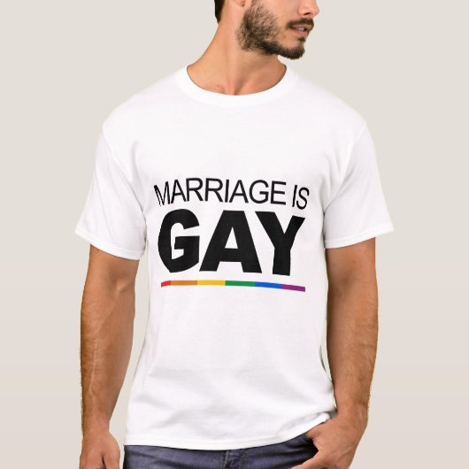 T-SHIRT LE MARIAGE EST GAI (Devant)