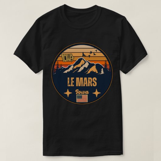 T-shirt Le Mars, Iowa Ia, États-Unis (Design devant)