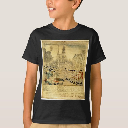 T-shirt Le massacre de Boston par Paul Revere (Devant)