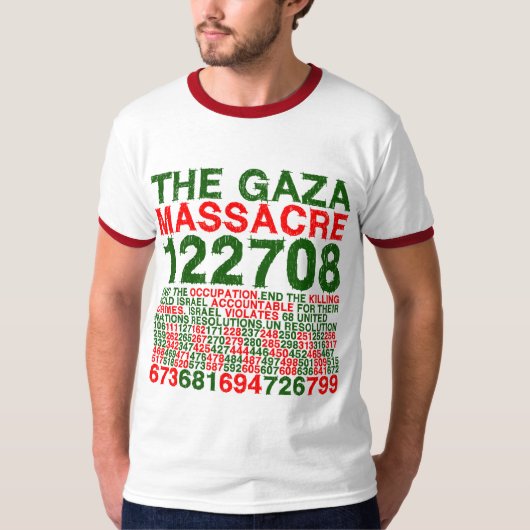 T-shirt Le massacre de Gaza (Devant)