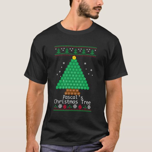 T-shirt Le Mathématiques Du Chandail D'Arbre De Noël Du co (Devant)