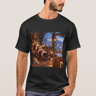T-shirt Le matin après le Père Noël et les rennes de Noël
