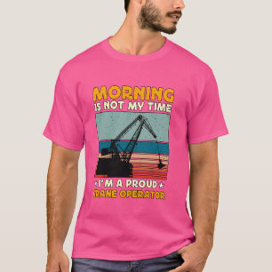 T-shirt Le Matin N'Est Pas Mon Temps Construction Véhicule