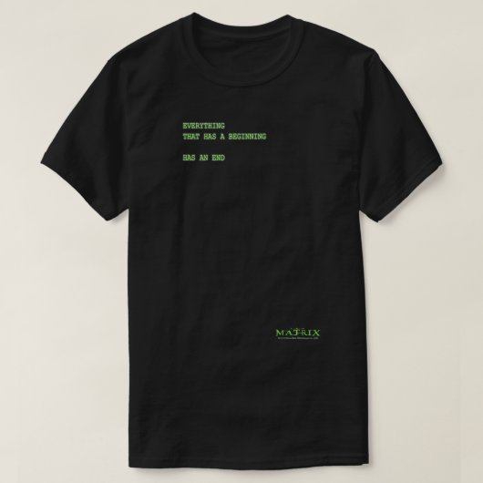 T-shirt Le Matri Tout A Une Police Verte Commencée (Design devant)