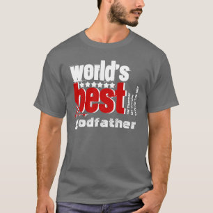 T-shirt Le meilleur BLANC ROUGE GRIS du parrain X186B du