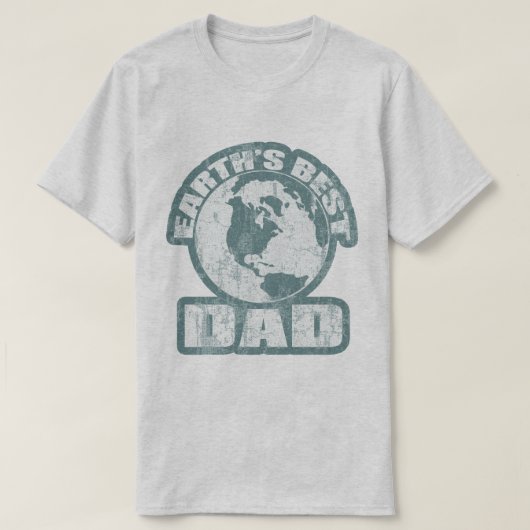 T-shirt Le meilleur bleu de papa des terres (Design devant)