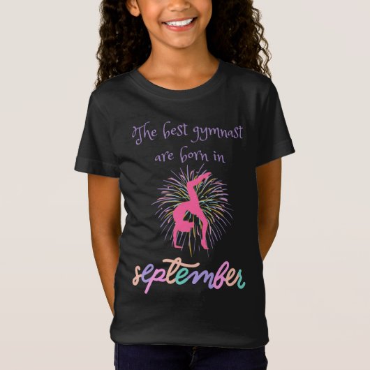 T-Shirt Le Meilleur Gymnaste Est Né En Septembre (Devant)