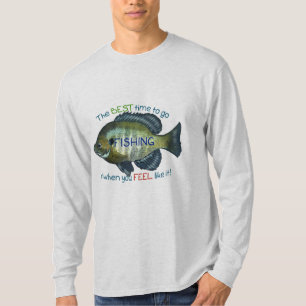 T-shirt Le Meilleur Moment Pour Aller Pêcher Poisson rou