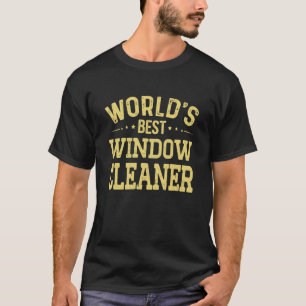 T-shirt Le meilleur nettoyage de fenêtre du monde Titre du