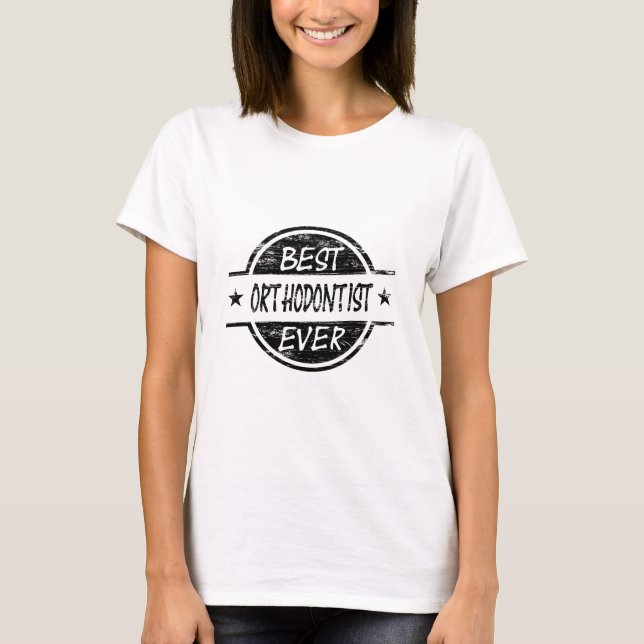 T-shirt Le meilleur noir d'orthodontiste jamais (Devant)