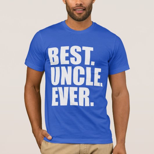 T-shirt Le meilleur. Oncle. Jamais. (bleu) (Devant)