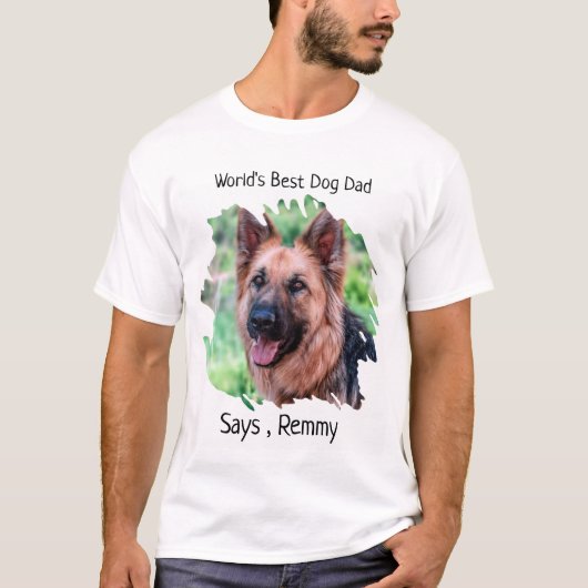 T-shirt Le meilleur papa de chien du monde (Devant)