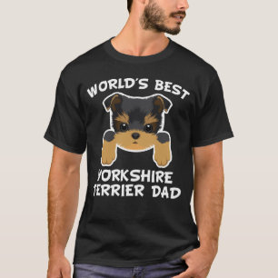 T-shirt Le meilleur papa de Yorkshire Terrier du monde