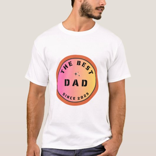 T-shirt Le meilleur papa depuis 2025 (Devant)