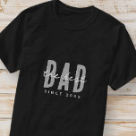 T-shirt Le meilleur papa depuis 20XX Moderne Simple Preppy<br><div class="desc">Ce design simple et moderne est composé de la typographie de san serif.</div>