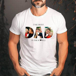 T-shirt Le meilleur papa du monde Photo Collage