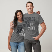 T-shirt Le meilleur papa Grunge Graffitti Texte du monde (Unisexe)