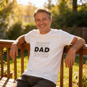 T-shirt Le meilleur papa jamais simple photo moderne T-shi