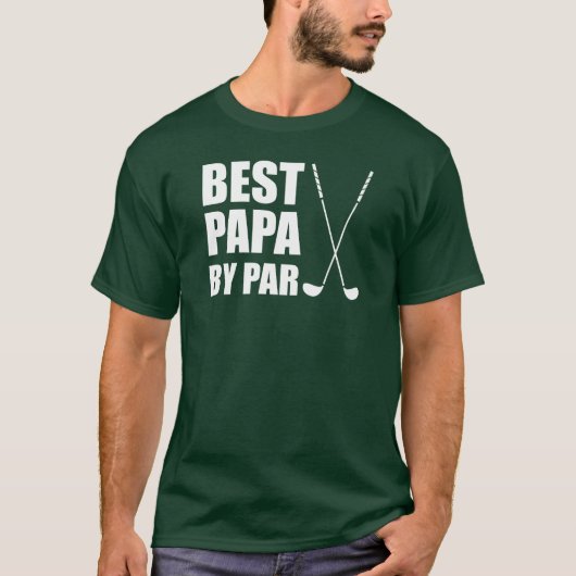 T-shirt Le meilleur papa par jouer au golf de pair (Devant)