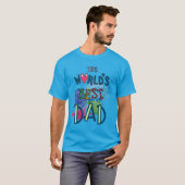 T-shirt Le meilleur papa typographie cool de doodle modern (Devant entier)
