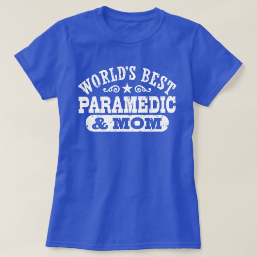 T-shirt Le meilleur Paramedic et maman du monde (Design devant)