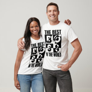 T-shirt Le Meilleur Patron Du Monde Blanc