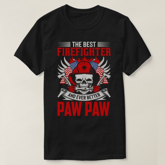 T-shirt Le Meilleur Pompier Et Encore Mieux PAW PAW (Design devant)