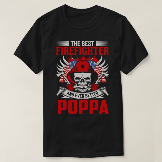 T-shirt Le Meilleur Pompier Et Encore Mieux POPPA (Design devant)