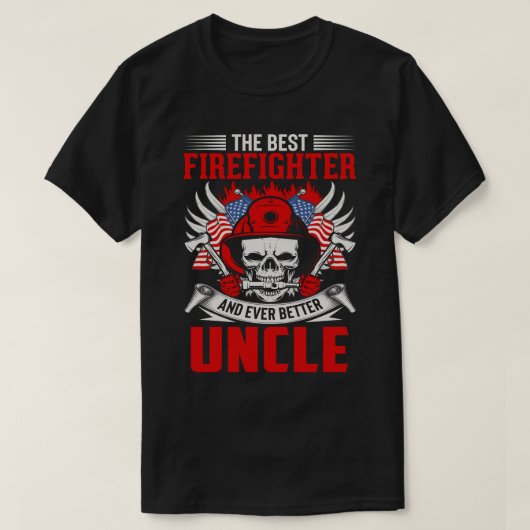 T-shirt Le Meilleur Pompier Et Encore Mieux UNCLE (Design devant)