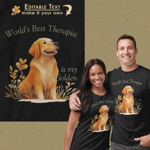 T-shirt Le meilleur thérapeute du monde est Golden Retriev