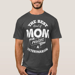 T-shirt Le meilleur type de maman lève le T vétérinaire po