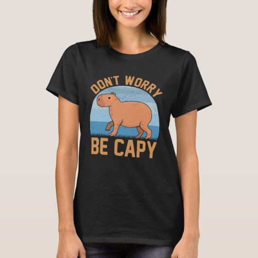 T-shirt Le mème Capybara doit être capable (Devant)