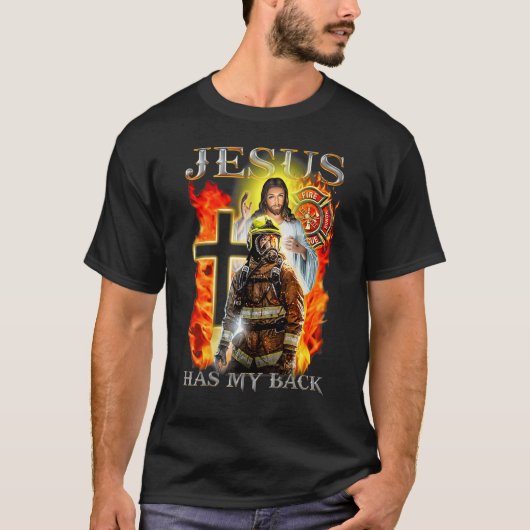 T-shirt Le Mémorial des pompiers Jésus a ma foi dans le do (Devant)