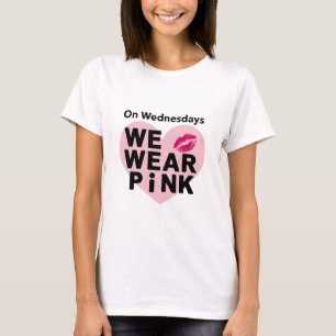 T-shirt Le Mercredi Nous Portons Pink Funny Valentine